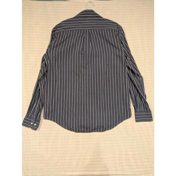 Robe Di Kappa Stylish Striped Button-Up Shirt Mens XL Blue White - Picture 13 of 13